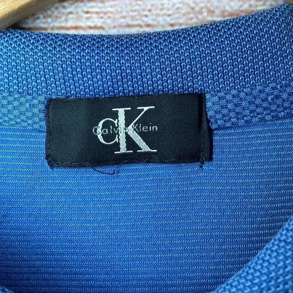 Calvin Klein Polo Shirt Blue Medium - Picture 3 of 5
